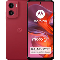 Motorola moto g05 64GB, Handy Plum Red, Android 15, Kunstleder, 4 GB LPDDR4X
