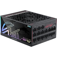 MSI MPG Ai1300TS PCIE5, PC-Netzteil schwarz, 2x 12-Pin High Power GPU, 7x PCIe, Kabelmanagement, 1300 Watt