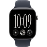 Apple Watch Series 12, Smartwatch grau, Aluminium, 46 mm, Sportarmband Navyblau M/L