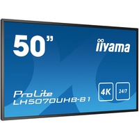 iiyama ProLite LH5070UHB-B1, Public Display schwarz, UltraHD/4K, HDMI, Android