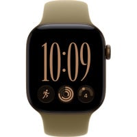Apple Watch Series 12, Smartwatch bronze, Aluminium, 42 mm, Sportarmband Oliv S/M, Cellular