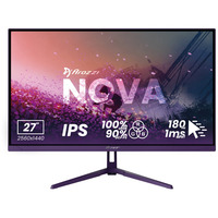 Arozzi Nova 27T2K180, Gaming-Monitor 68.6 cm (27 Zoll), lila, QHD, IPS, HDMI, DP, Lautsprecher, 180Hz Panel
