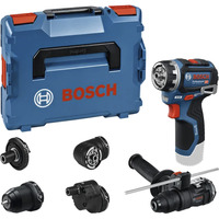Bosch Professional Akku-Bohrschrauber GSR 12V-32 FC Professional, 12Volt blau/schwarz, ohne Akku und Ladegerät, inkl. 5 Aufsätze, L-BOXXX