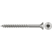fischer Spanplattenschraube PowerFast II 4,0x50 Senkkopf TX 200 Stück, mit Teilgewinde, Edelstahl A2