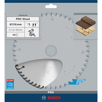 Bosch PRO Wood Kreissägeblatt, Ø 216mm, 60Z Bohrung 30mm, für Kapp- & Gehrungssägen