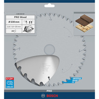 Bosch PRO Wood Kreissägeblatt, Ø 230mm, 24Z Bohrung 30mm, für Handkreissägen