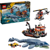 LEGO 77983 Jurassic World Mosasaurier-Angriff auf das Boot, Konstruktionsspielzeug 