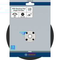 Bosch PRO Backing Pad, Stützteller für Fiberschleifscheiben 230mm, M14, Schleifteller weich, für Winkelschleifer mit Spannmutter
