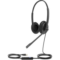 Yealink UH34 , Headset schwarz, Microsoft Teams, 3,5 mm Klinke, USB-C, Stereo, Leder-Ohrpolstern