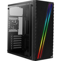 Aerocool Streak, Tower-Gehäuse schwarz, Window-Kit