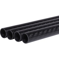 Alphacool Carbon HardTube 13mm 4x 80cm, Rohr schwarz, 4er Set