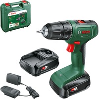 Bosch Heimwerken & Garten Akku-Schlagbohrschrauber EasyImpact 18V-40 grün/schwarz, 2x Li-Ionen Akku 2,0Ah, Koffer, POWER FOR ALL ALLIANCE