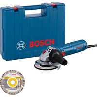 Bosch Professional Winkelschleifer GWS 12-125 Professional + Diamant-Trennscheibe blau, 1.200 Watt