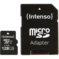 Intenso UHS-I Performance 128 GB microSDXC, Speicherkarte schwarz, UHS-I U1, Class 10