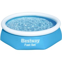 Bestway Fast Set Aufstellpool-Set, Ø 244cm x 61cm, Schwimmbad blau/hellblau, mit Filterpumpe