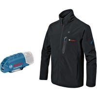 Bosch Professional Heat+Jacket GHJ 12+18V Solo Größe 3XL, Arbeitskleidung schwarz, ohne Akku und Ladegerät