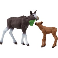 Schleich Wild Life Elchkuh mit Kalb, Spielfigur
