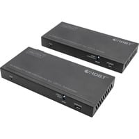 Digitus 4K HDBaseT 2.0 HDMI KVM Extender Set, HDMI Verlängerung schwarz, 150 m