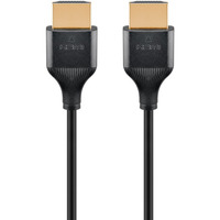 goobay Slim High-Speed-HDMI-Kabel mit Ethernet, 4K @ 60Hz schwarz, 2 Meter