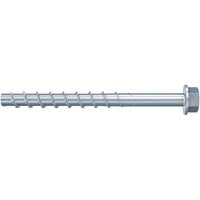 fischer Betonschraube UltraCut FBS 5x70 35/25 Sechskant mit U-Scheibe 100 Stück, galvanisch verzinkter Stahl