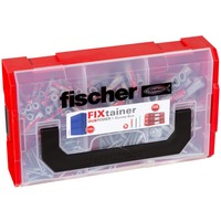 fischer FixTainer DuoPower + Schraube NV, Dübel hellgrau/rot, 210-teilig, mit Schrauben