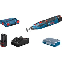 Bosch Professional Akku-Rotationswerkzeug GRO 12V-35 Professional, Multifunktions-Werkzeug blau/schwarz, 2x Li-Ionen-Akku 2,0 Ah, L-BOXX