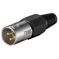 goobay Mikrofonstecker, 3Pin schwarz, 1 Stück