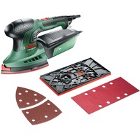 Bosch Heimwerken & Garten Multischleifer PSM 200 AES grün/schwarz, 200 Watt, Koffer