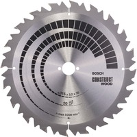Bosch Professional PRO Construct Wood Kreissägeblatt, Ø 315mm, 20Z Bohrung 30mm, für Tischkreissägen