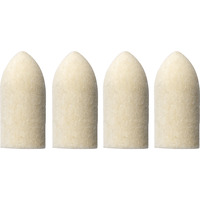 Dremel Polierspitze Ø 10 mm (422), Polierscheibe 4 Stück, Schaft Ø 3,2mm