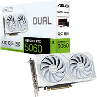 ASUS GeForce RTX 5060 DUAL OC WHITE 8GB, Grafikkarte DLSS 4, 3x DisplayPort, 1x HDMI 2.1