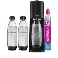 SodaStream Wassersprudler TERRA Megapack schwarz, inkl. 3 Kunststoffflaschen, CO₂-Zylinder	