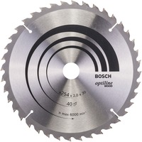 Bosch Professional PRO Wood Kreissägeblatt, Ø 254mm, 40Z Bohrung 30mm, für Kapp- & Gehrungssägen
