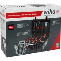 Wiha Werkzeug-Set Basic L mechanic schwarz/rot, 46-teilig, mit Koffer