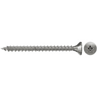 fischer Spanplattenschraube PowerFast 4,5x30 Senkkopf PZ 100 Stück, mit Vollgewinde, Edelstahl A2