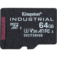 Kingston Industrial 64 GB microSDHC, Speicherkarte schwarz, UHS-I U3, Class 10, V30, A1