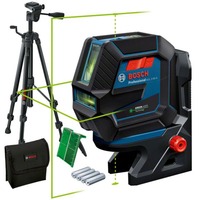 Bosch Professional Kombilaser GCL 2-50 G Professional, mit TRIPOD, Kreuzlinienlaser blau/schwarz, grüne Laserlinien, mit Halterung RM10 Professional