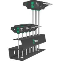 Wera 467/7 Sechsrund HF Set 2 Quergriff-Schraubendreher + Rack, 7-teilig schwarz/grün, mit Haltefunktion