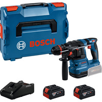 Bosch Akku-Bohrhammer GBH 18V-22 X Professional, 18Volt blau/schwarz, 2x Li-Ionen Akku 4,0Ah, ONECHUCK, ohne Akku und Ladegerät, in L-BOXX