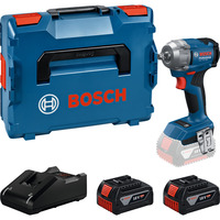 Bosch Akku-Schlagschrauber GDS 18V-350 Professional, 18Volt blau, 2x Li-Ion Akku 4,0Ah, in L-BOXX
