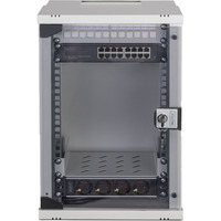 Digitus Netzwerk-Set SOHO Pro 10" 315x300 mm (BxT), IT-Schrank hellgrau, 9 Höheneinheiten