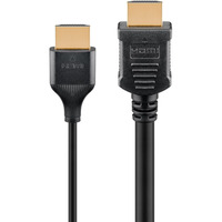 goobay Slim High-Speed-HDMI-Kabel mit Ethernet, 8K @ 60Hz schwarz, 1 Meter