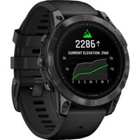 Garmin epix Pro (Gen 2) Standard Edition, Smartwatch schwarz/dunkelgrau, 47 mm, Silikon-Armband