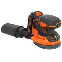 BLACK+DECKER Akku-Exzenterschleifer BDCROS18-QW, 18Volt orange/schwarz, Li-Ionen Akku 1,5Ah