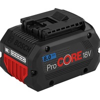 Bosch Akku ProCORE 18V 8.0Ah Professional schwarz/rot, AMPShare Alliance