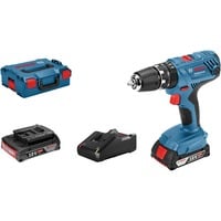 Bosch Akku-Schlagbohrschrauber GSB 18V-21 Professional, 18Volt, Schlagbohrmaschine blau/schwarz, 2x Li-Ionen Akku 2,0Ah, in L-BOXX