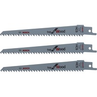 Bosch Heimwerken & Garten Keo Säbelsägeblatt S 644 D Top for Wood 3 Stück, Länge 150mm, für Akku-Gartensäge Keo