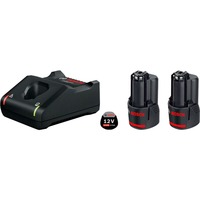 Bosch Professional PRO Starter-Set 12V (2x GBA 12V 3.0Ah + GAL 12V-40 Professional) schwarz, 2x Akku + Ladegerät