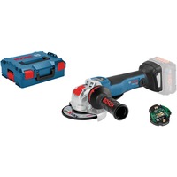 Bosch Professional X-LOCK Winkelschleifer GWX 18V-10 PSC Professional blau/schwarz, ohne Akku und Ladegerät, Bluetooth Modul, in L-BOXX