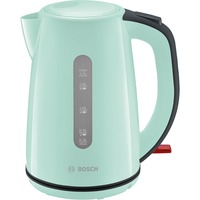 Bosch Wasserkocher CompactClass TWK7502 türkis/schwarz, 1,7 Liter